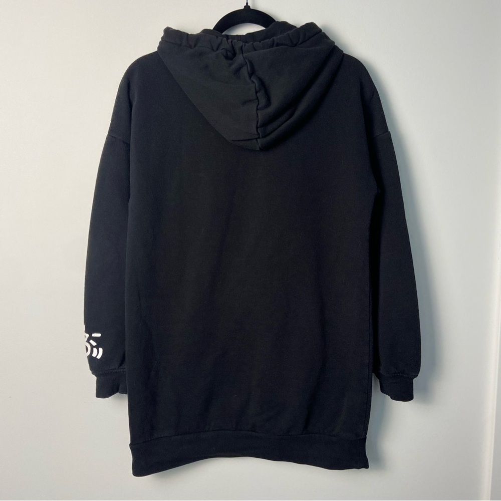 145. Ariana Grande / 7 rings oversized black long sweater hoodie tunic - Picture 5 of 9
